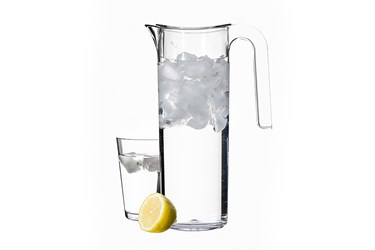 Caraffa acqua Flow trasparente con coperchio 1,5L