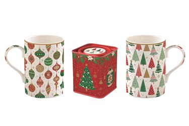 Set 2 Mug porcellana JINGLE BELLS