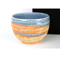 Matcha bowl azzurro e arancione 10x7 cm