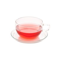 Jumbo Tasse Glas mit Untertasse 0,4L